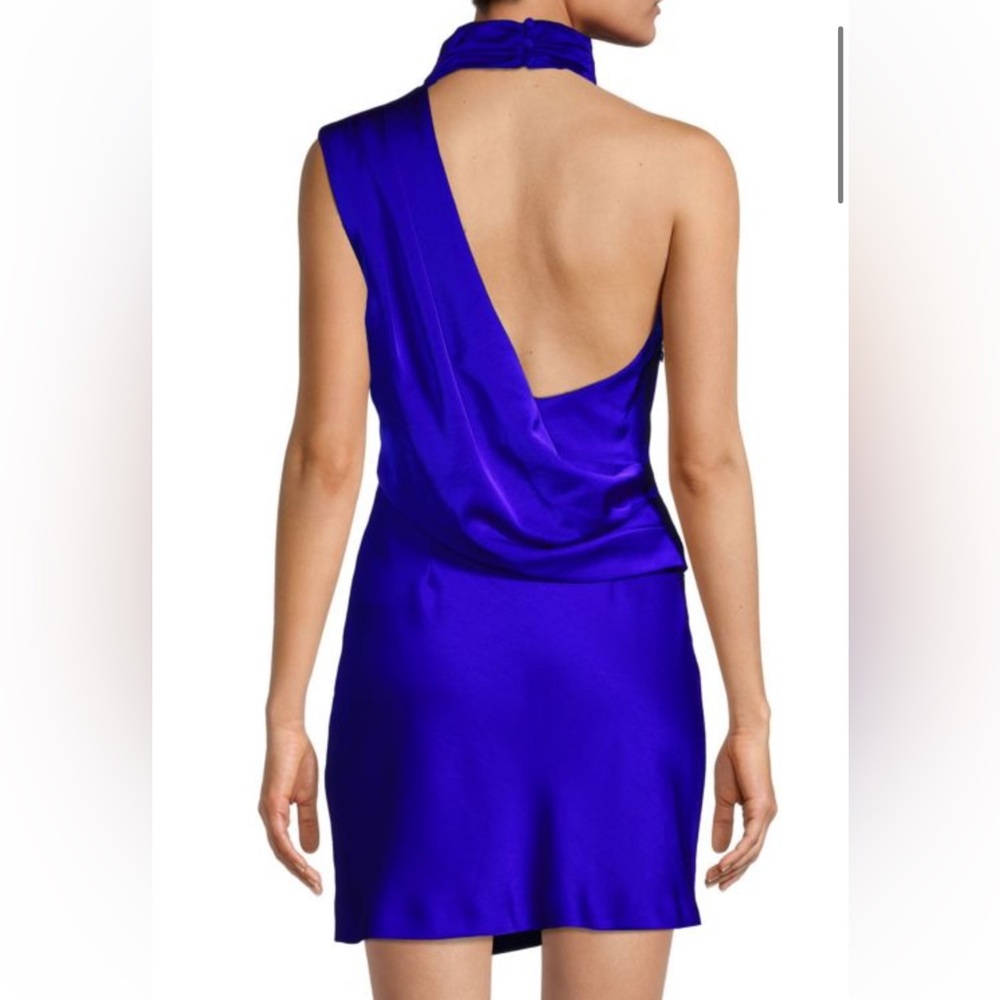 NWT MISHA OF NEW YORK Hope Satin Drape Mini Dress Size:Small - Picture 3 of 15
